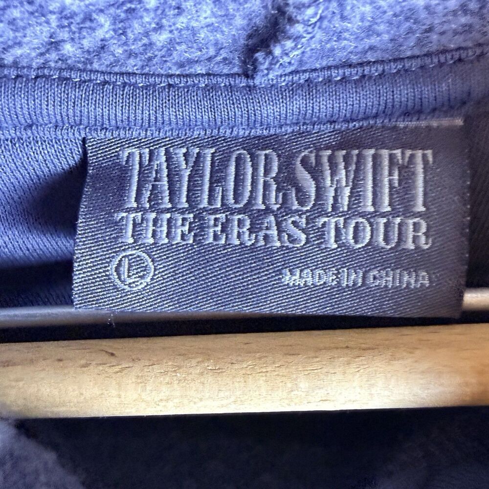 Taylor Swift The Eras Tour Hoodie Women L 2023-2024 Official Blue Gray Pullover - Picture 5 of 9